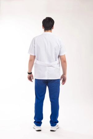 Erkek - Ceket Boy, Klasik Yaka, Kısa Kol Beyaz Önlük - OksijenUniform