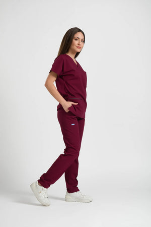Klasik OksiFlex - Bordo - (Unisex Takım) - OksijenUniform