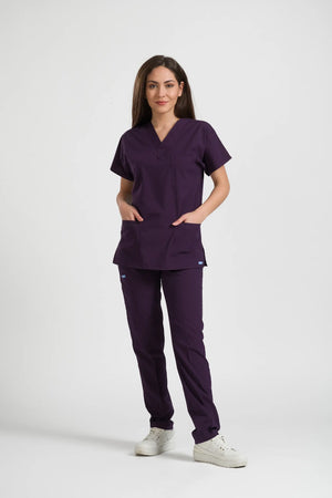 Klasik OksiFlex - Mor - (Unisex Tek Alt & Pantolon) - OksijenUniform