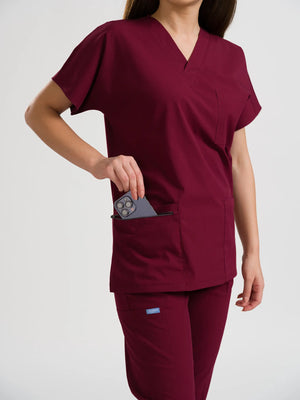 Klasik OksiFlex - Bordo - (Unisex Takım) - OksijenUniform