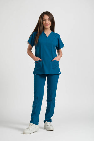 Klasik OksiFlex - Petrol Mavi - (Unisex Tek Üst) - OksijenUniform