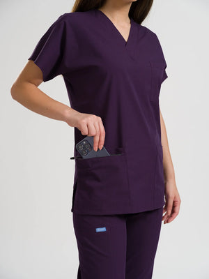 Klasik OksiFlex - Mor - (Unisex Tek Üst) - OksijenUniform