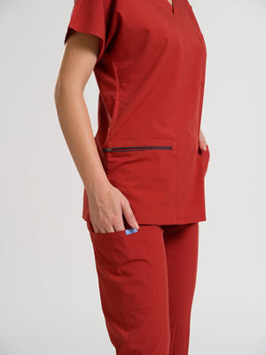 Klasik OksiFlex - Kiremit - (Unisex Takım) - OksijenUniform