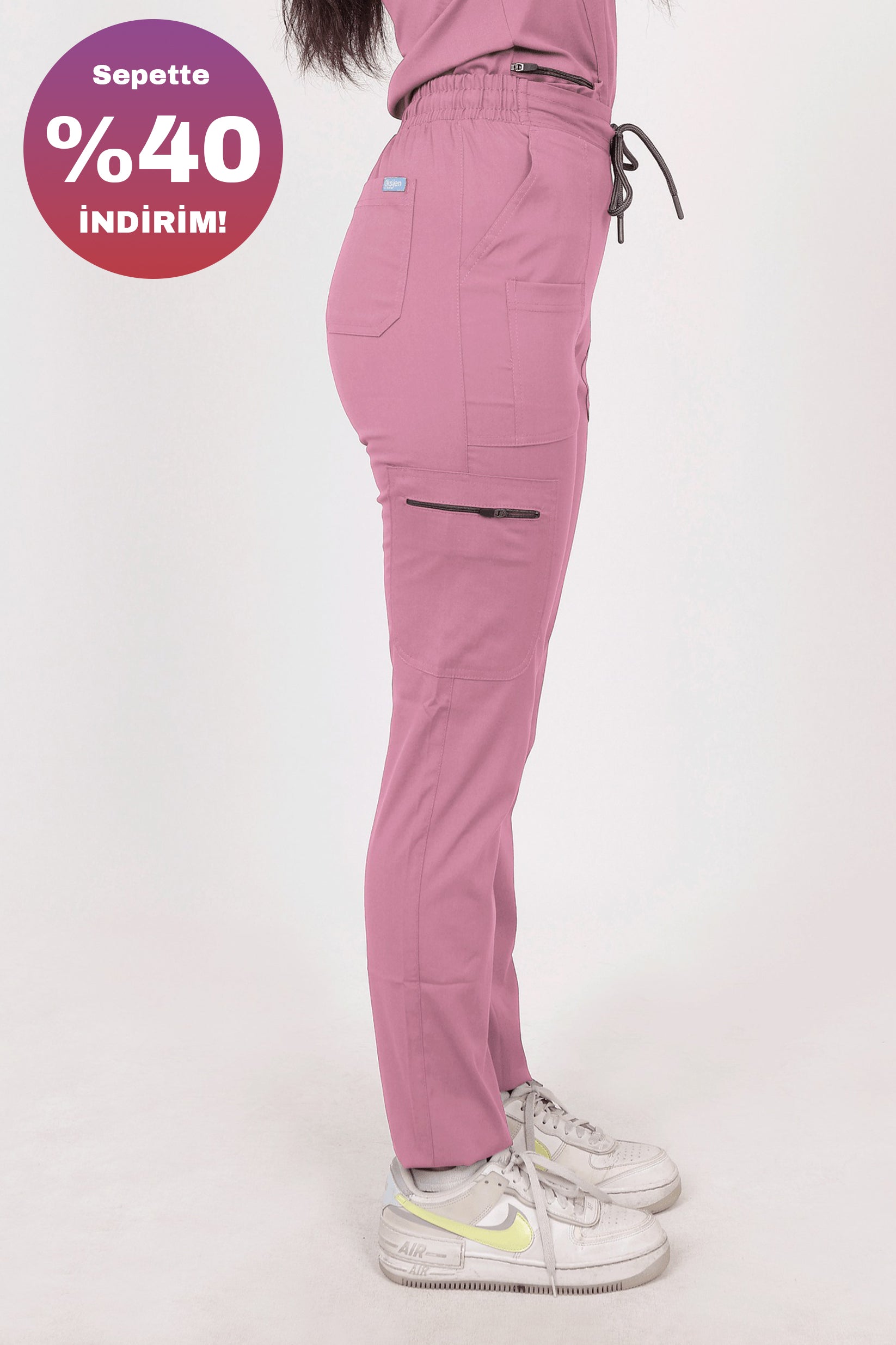 Safir - Pudra (Tek Alt & Pantolon)