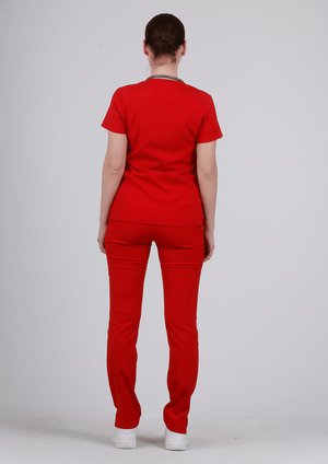 Lyna - Kırmızı (Tek Alt & Pantolon) - OksijenUniform