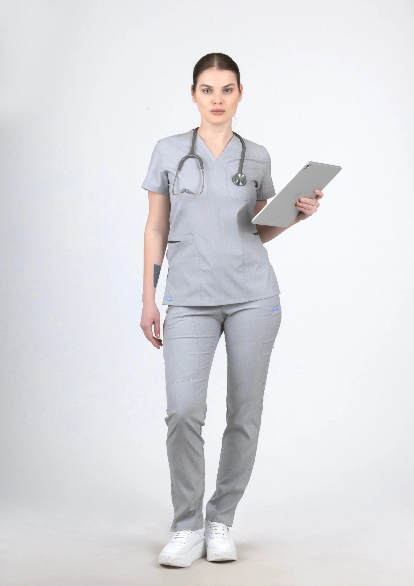 Lyna - Gümüş Gri (Takım) - OksijenUniform