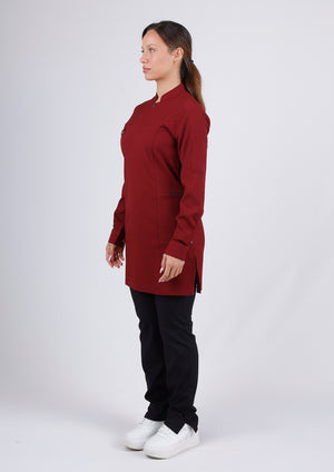 Emerald Gofre (Tesettür) - Bordo (Tek Üst) - OksijenUniform