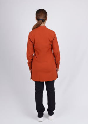 Emerald Gofre (Tesettür) - Kiremit (Tek Üst) - OksijenUniform