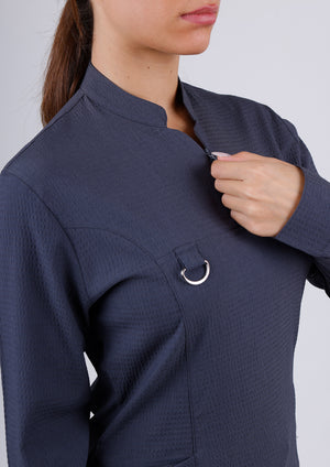 Emerald Gofre (Tesettür) - Antrasit (Tek Üst) - OksijenUniform