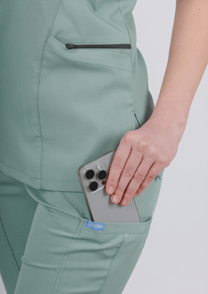 Lyna - Küf Yeşili (Tek Alt & Pantolon) - OksijenUniform