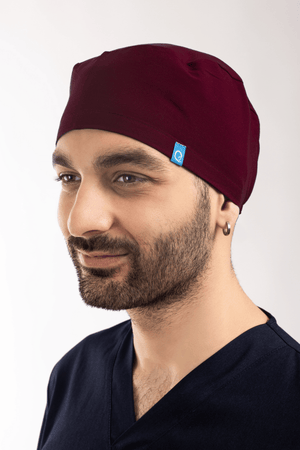 Bordo Likralı Cerrahi Bone - OksijenUniform