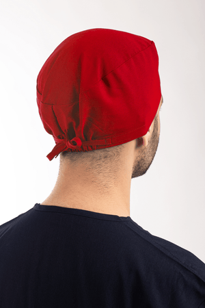 Kırmızı Likralı Cerrahi Bone - OksijenUniform