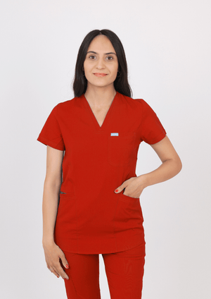 Safir - Kırmızı (Tek Üst) - OksijenUniform