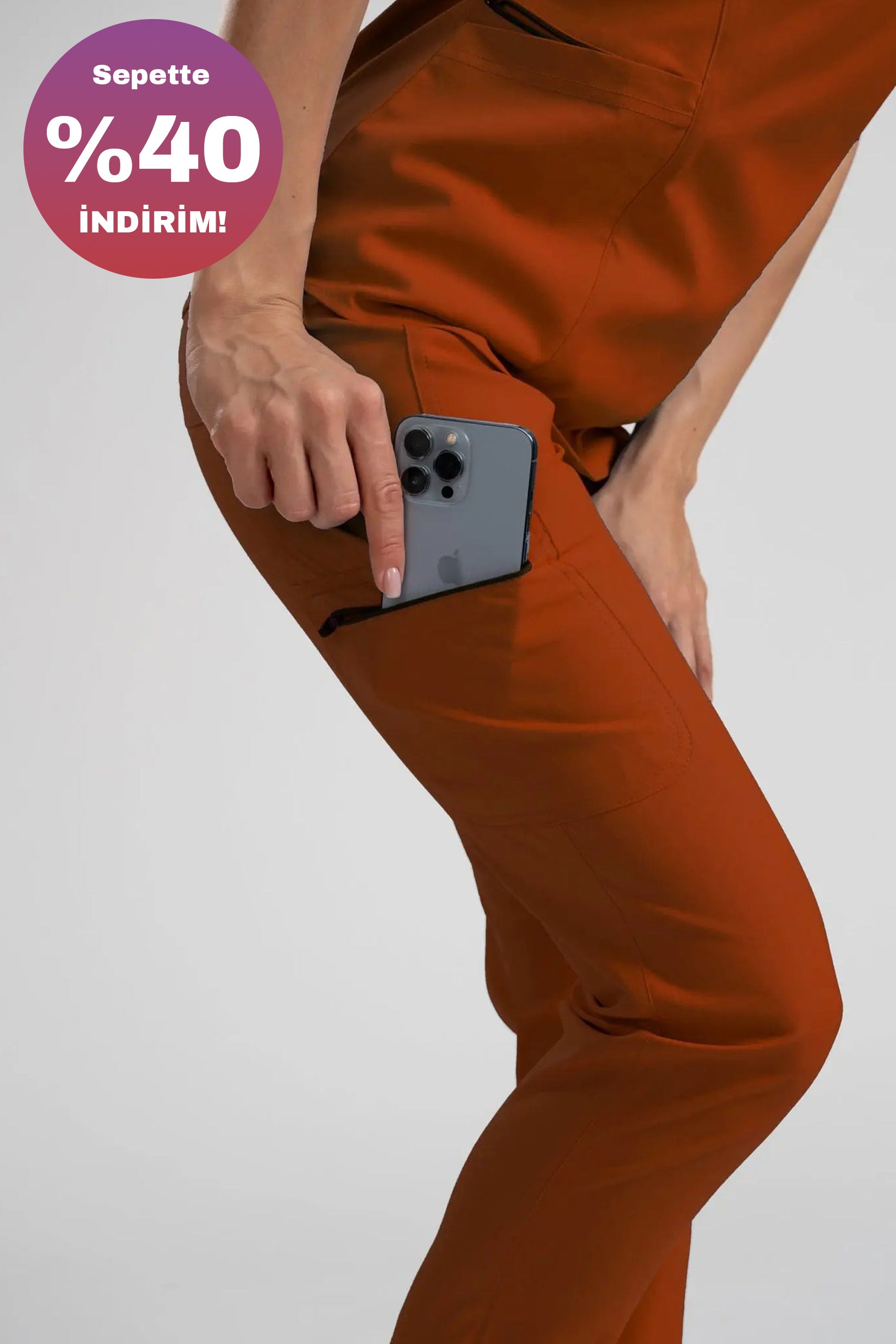 Safir - Kiremit (Tek Alt & Pantolon)