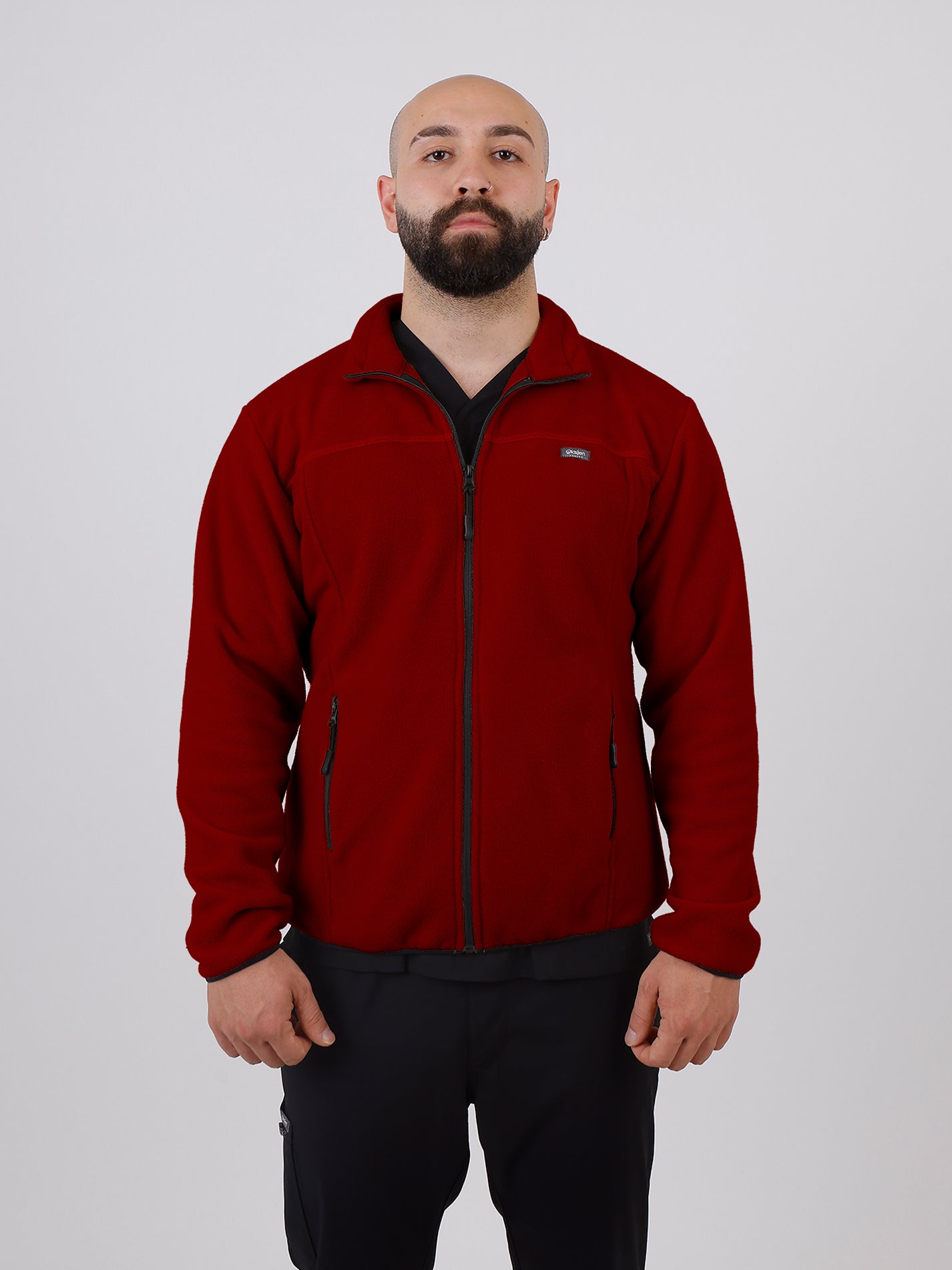 Erkek- Polar Ceket - Bordo
