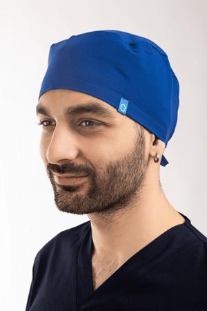 Saks Mavi Likralı Cerrahi Bone - OksijenUniform