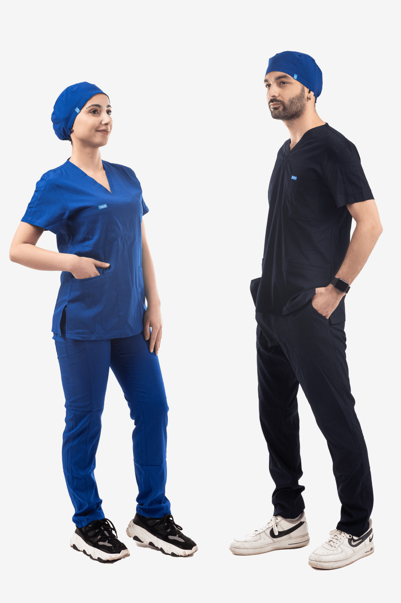 Saks Mavi Likralı Cerrahi Bone - OksijenUniform