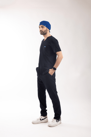 Saks Mavi Likralı Cerrahi Bone - OksijenUniform