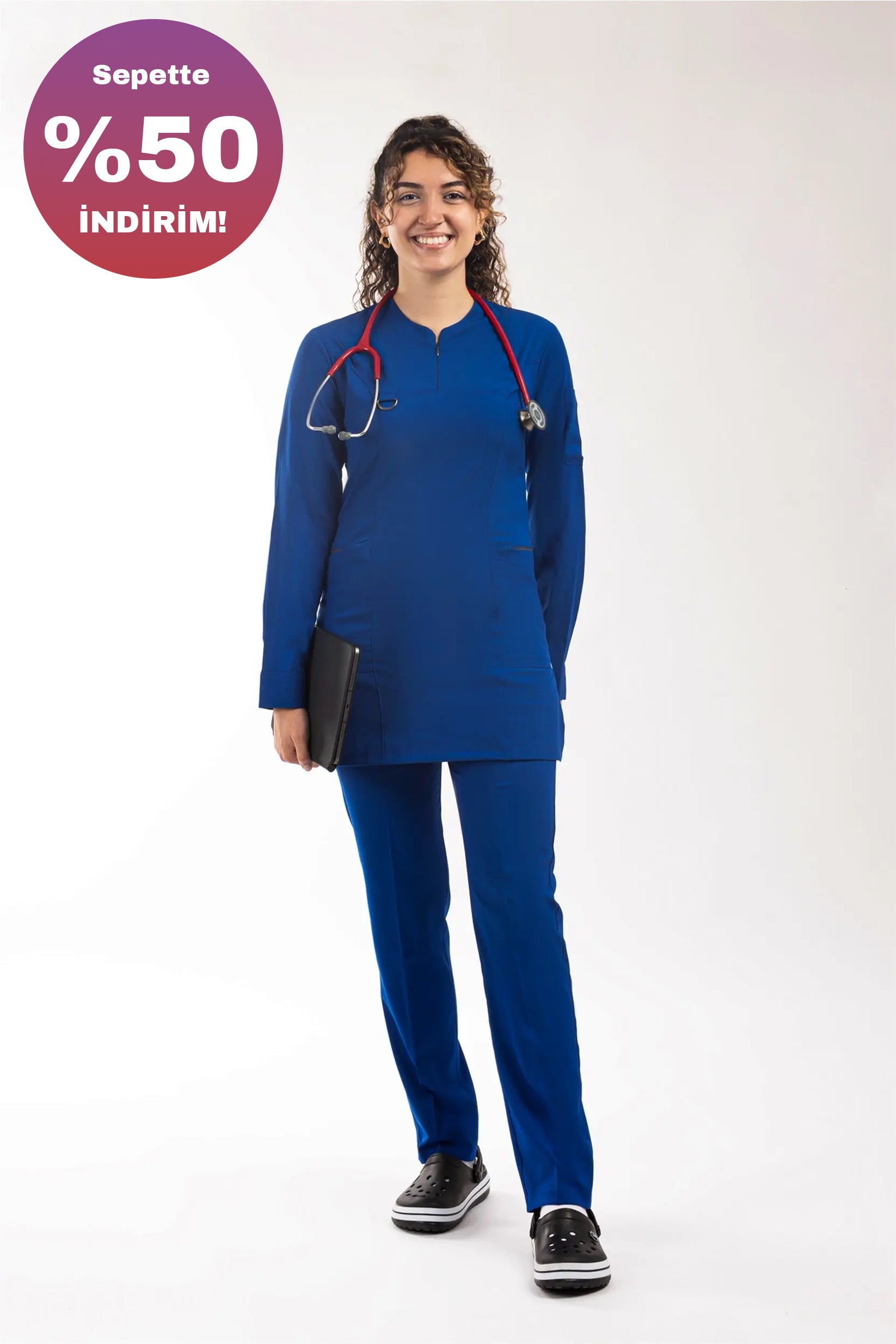 Emerald (Tesettür)- Saks Mavi (Takım)