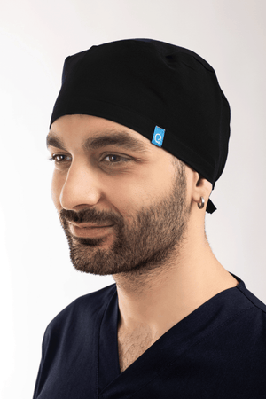 Siyah Likralı Cerrahi Bone - OksijenUniform