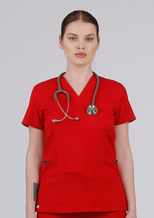 Lyna - Kırmızı (Tek Üst) - OksijenUniform