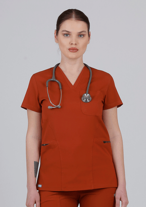 Lyna - Kiremit (Tek Üst) - OksijenUniform