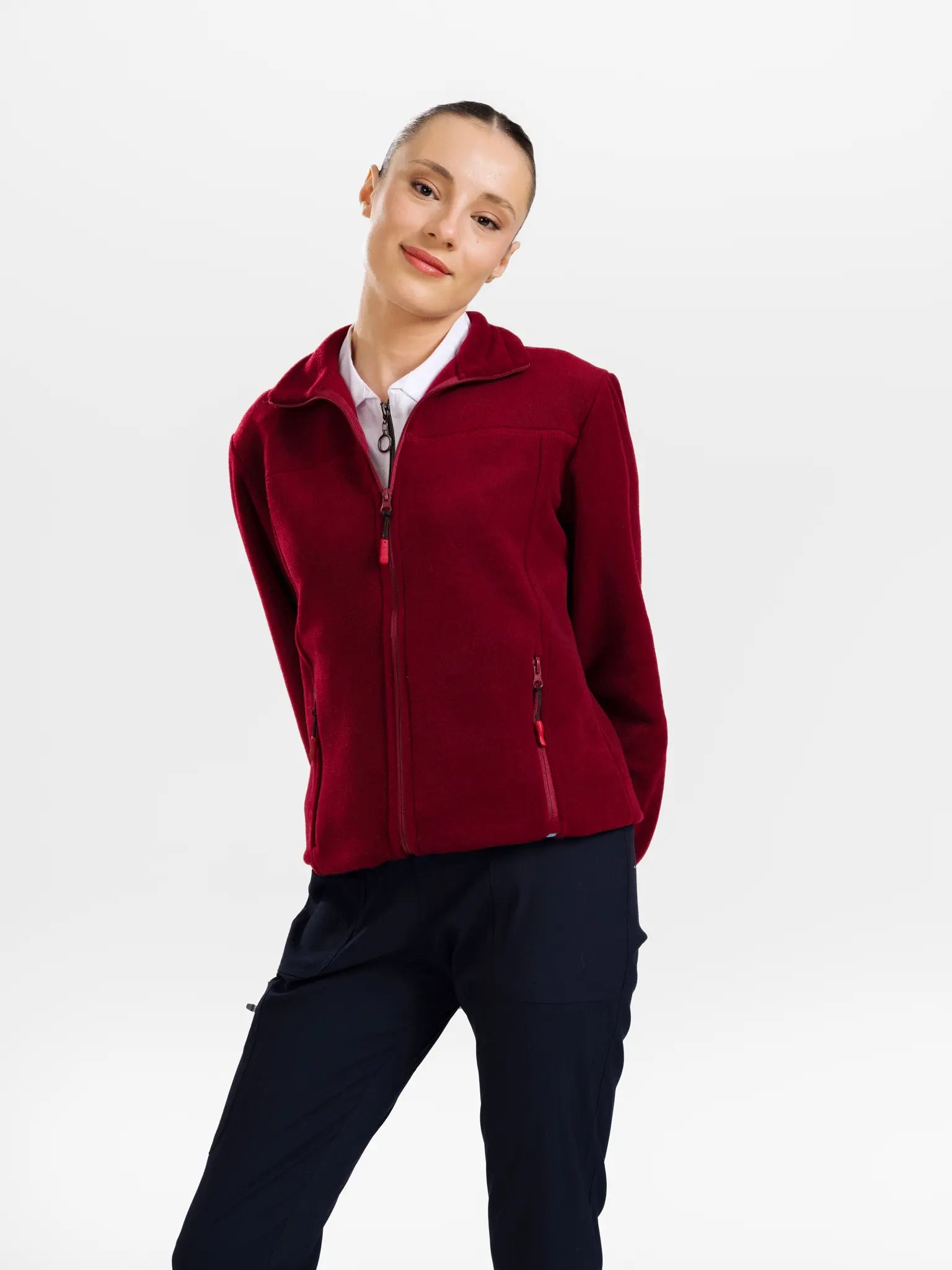 Kadın - Polar Ceket - Bordo