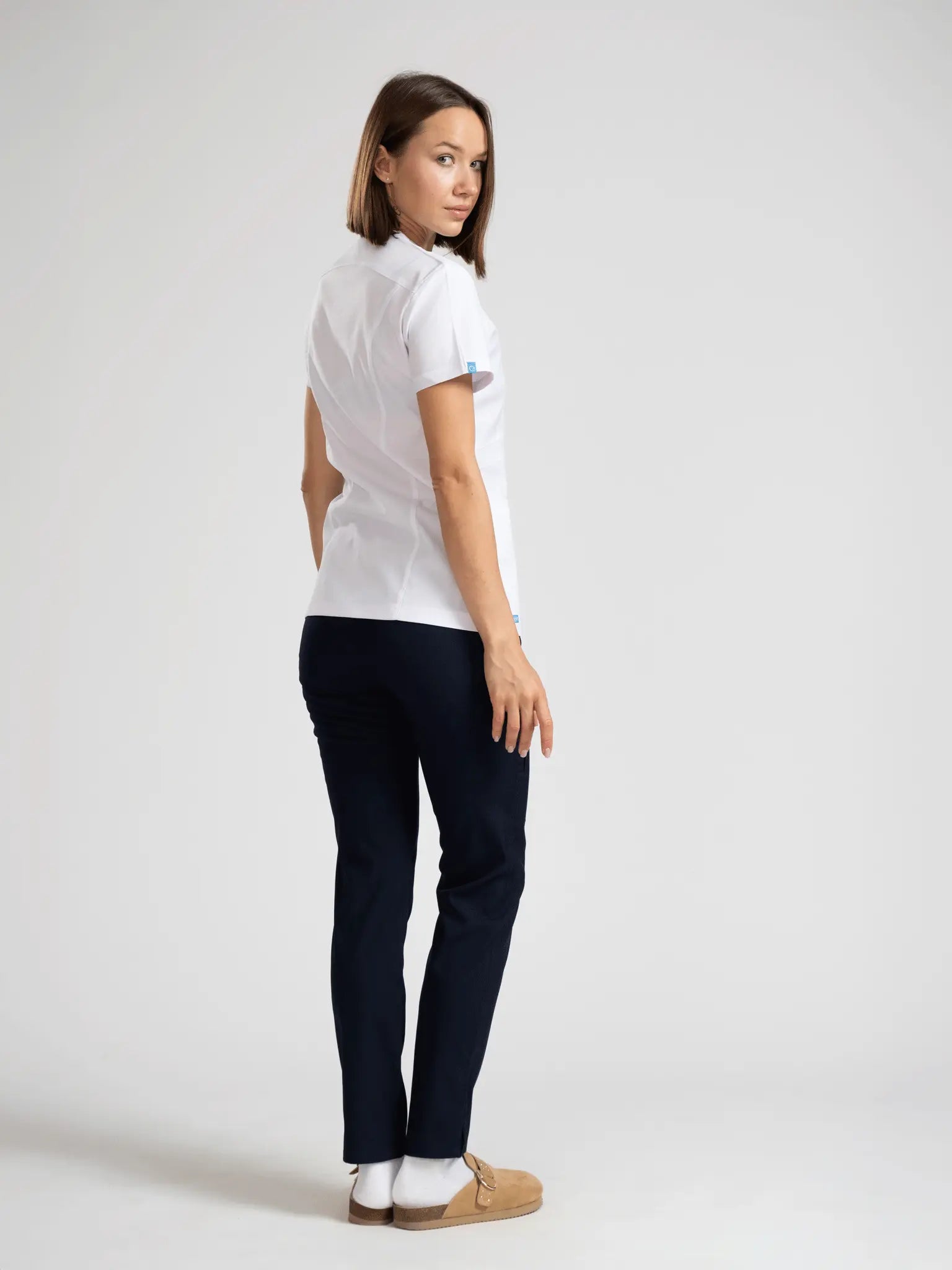 Citrine - Üst Beyaz Alt Lacivert (Takım) - OksijenUniform