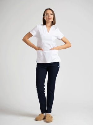 Citrine - Üst Beyaz Alt Lacivert (Takım) - OksijenUniform