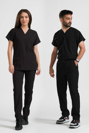 Klasik OksiFlex - Siyah - (Unisex Takım) - OksijenUniform