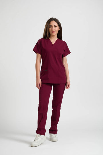 Klasik OksiFlex - Bordo - (Unisex Tek Alt & Pantolon) - OksijenUniform
