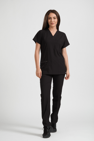 Klasik OksiFlex - Siyah - (Unisex Takım) - OksijenUniform