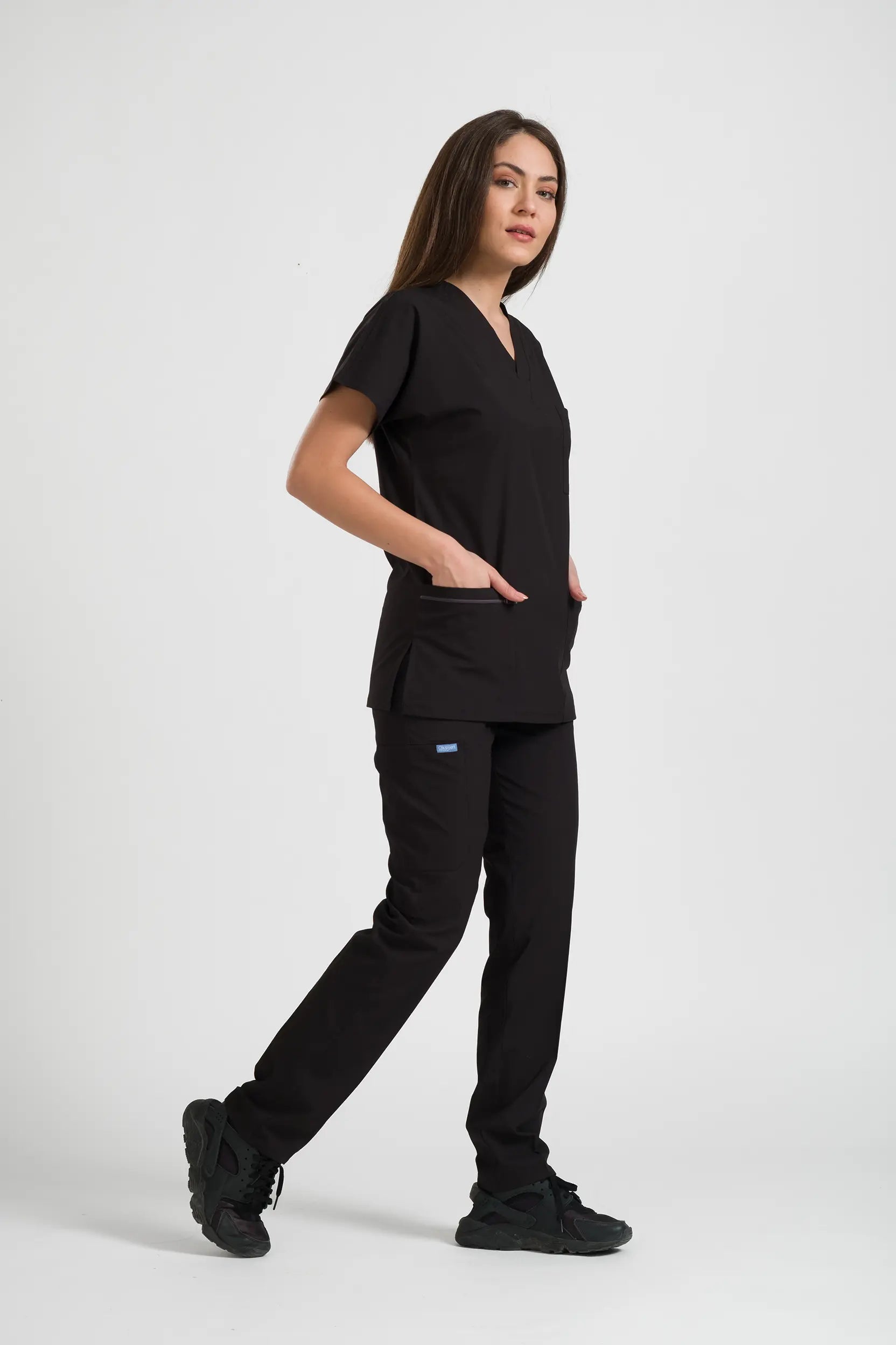 Klasik OksiFlex - Siyah - (Unisex Tek Üst) - OksijenUniform