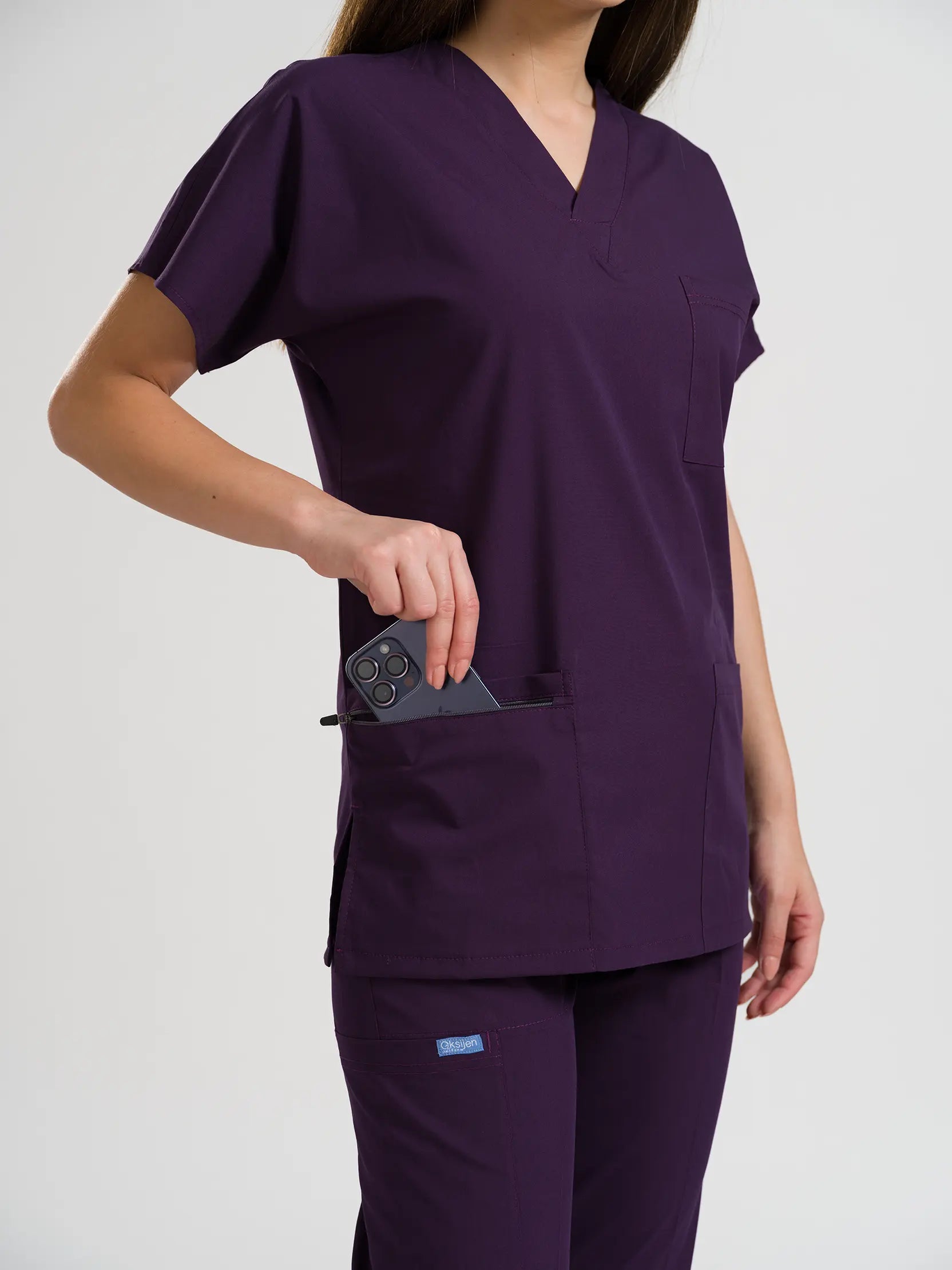 Klasik OksiFlex - Mor - (Unisex Tek Üst) - OksijenUniform