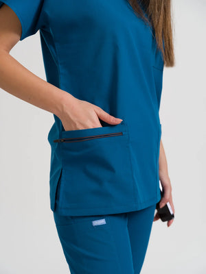 Klasik OksiFlex - Petrol Mavi - (Unisex Tek Üst) - OksijenUniform