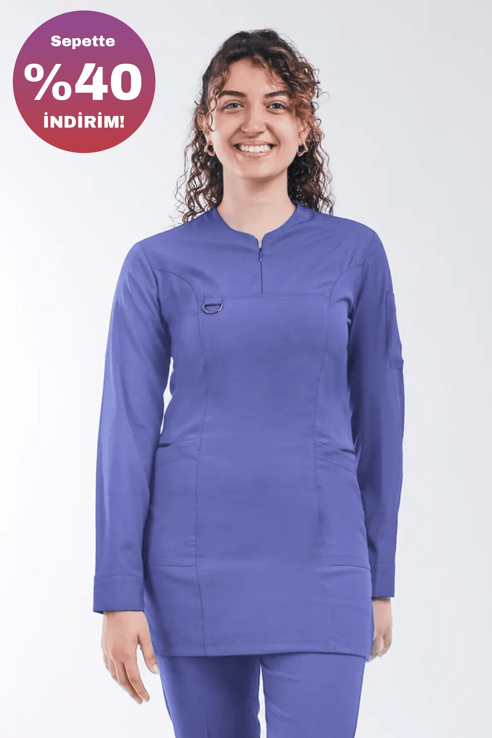 Emerald (Tesettür)- Fırtına Mavi (Tek Üst)