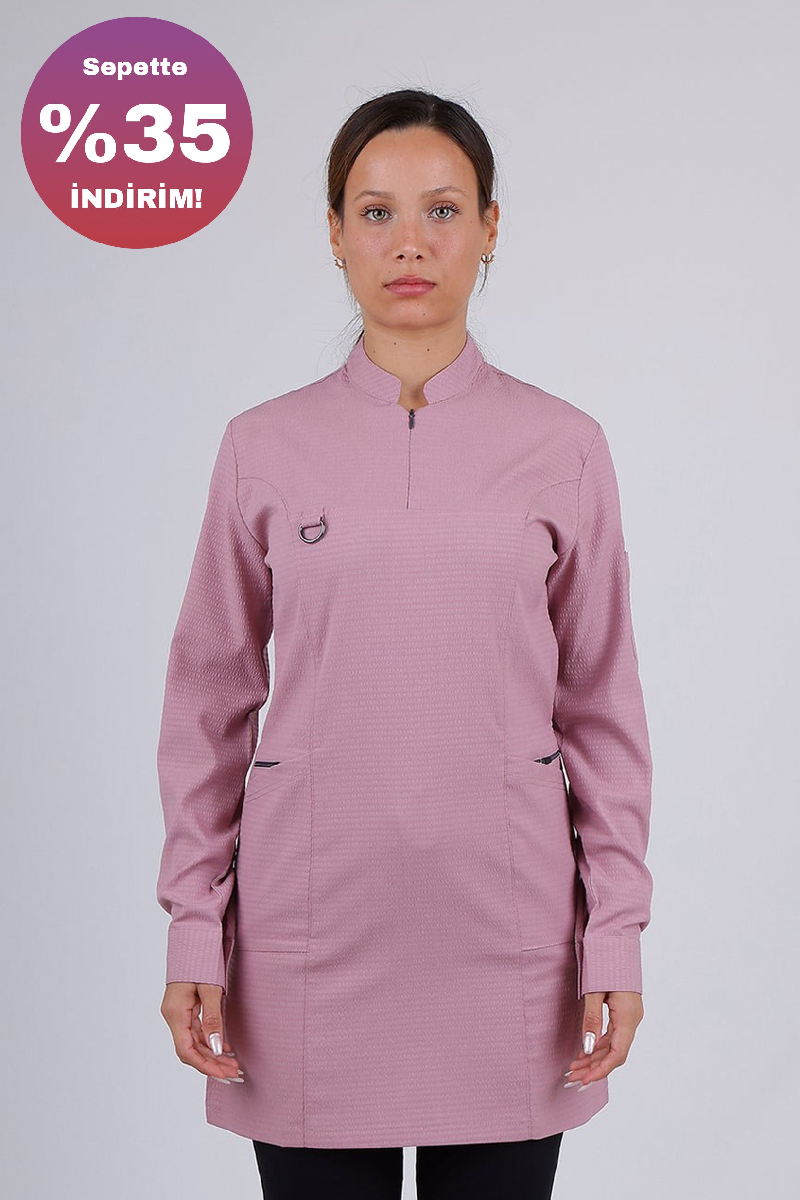 Emerald Gofre (Tesettür) - Pudra (Tek Üst)