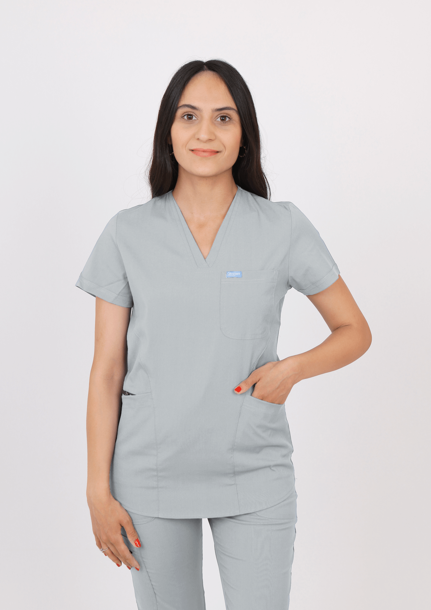 Safir - Gümüş Gri (Tek Üst) - OksijenUniform