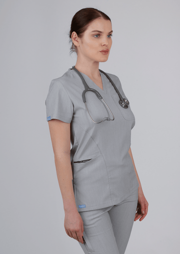 Lyna - Gümüş Gri (Tek Üst) - OksijenUniform