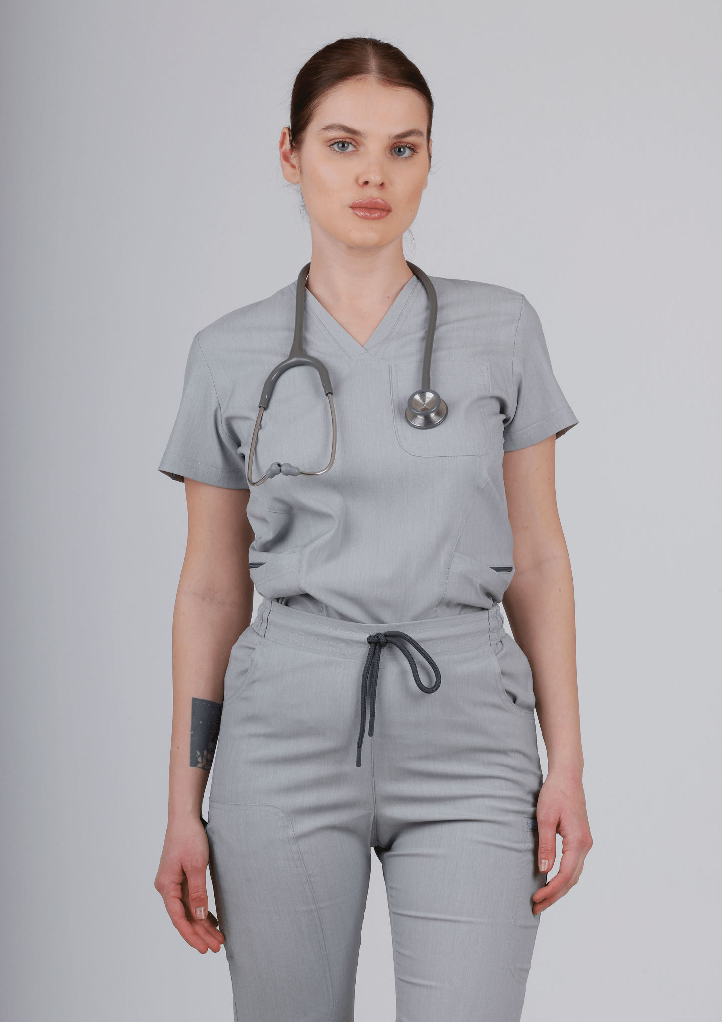 Lyna - Gümüş Gri (Takım) - OksijenUniform