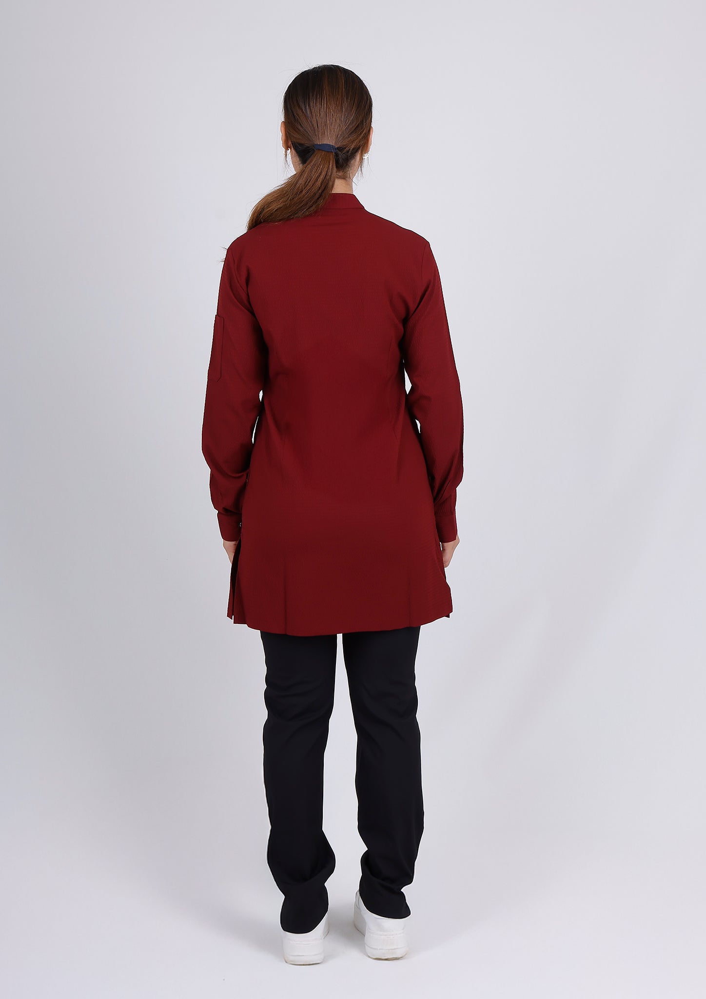 Emerald Gofre (Tesettür) - Bordo (Tek Üst) - OksijenUniform