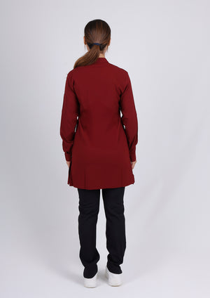 Emerald Gofre (Tesettür) - Bordo (Tek Üst) - OksijenUniform