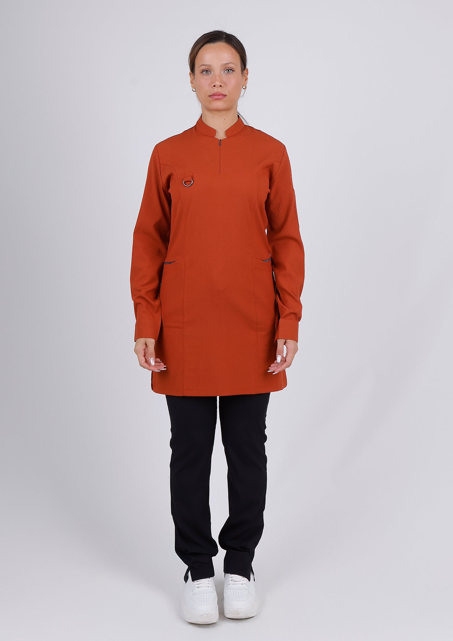 Emerald Gofre (Tesettür) - Kiremit (Tek Üst) - OksijenUniform