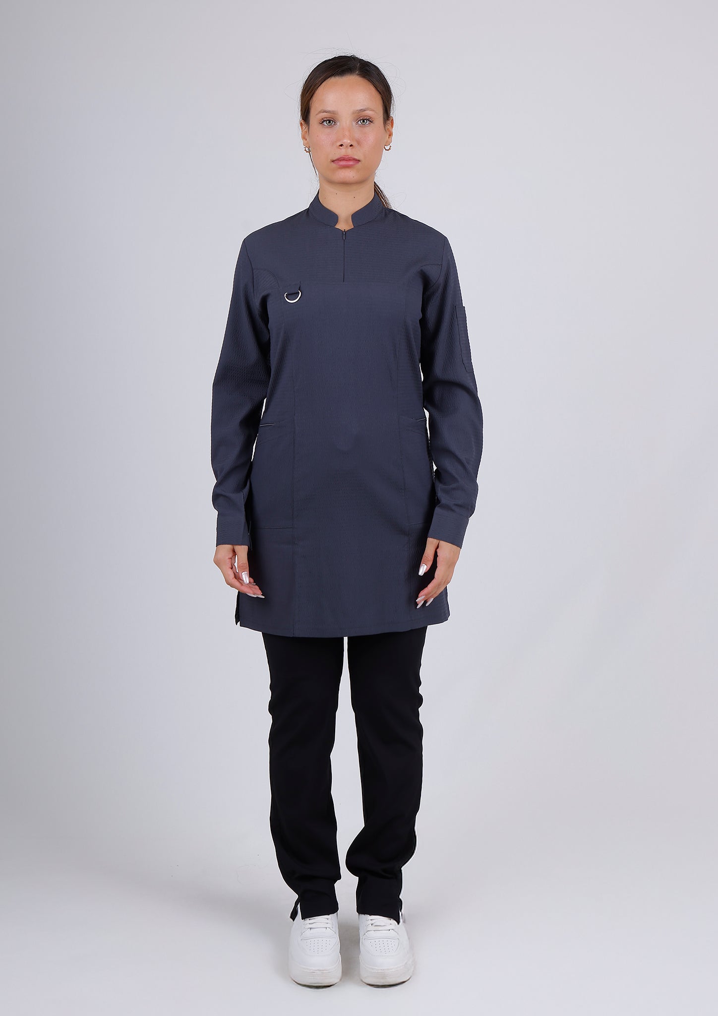 Emerald Gofre (Tesettür) - Antrasit (Tek Üst) - OksijenUniform