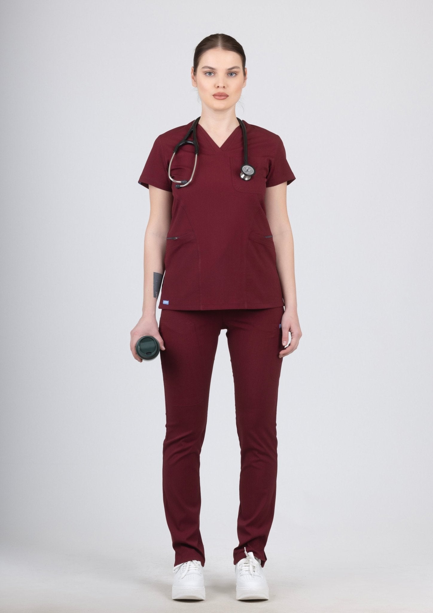 Lyna - Bordo (Tek Üst) - OksijenUniform