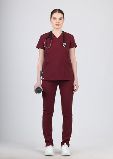Lyna - Bordo (Tek Üst) - OksijenUniform