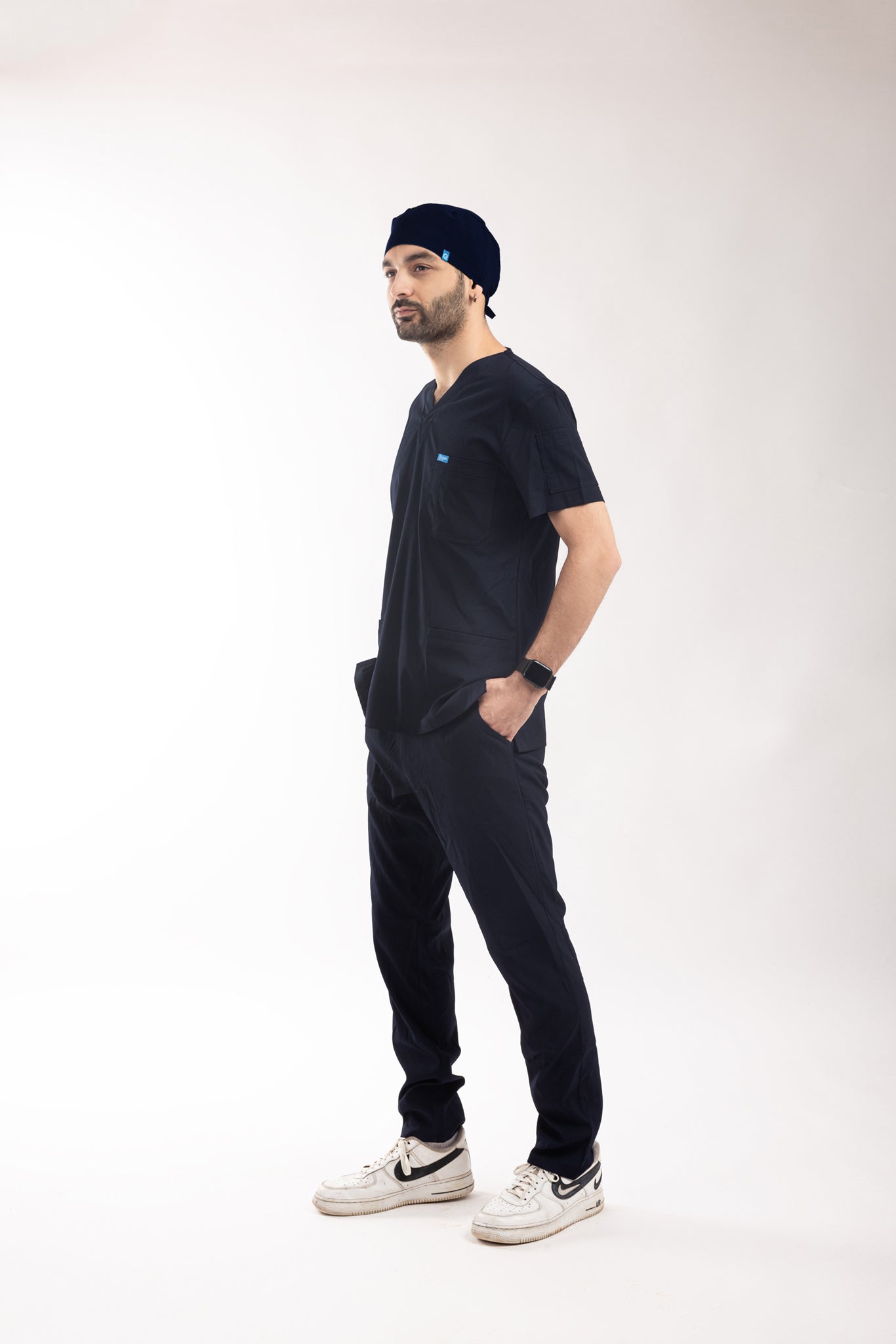 Lacivert Likralı Cerrahi Bone - OksijenUniform