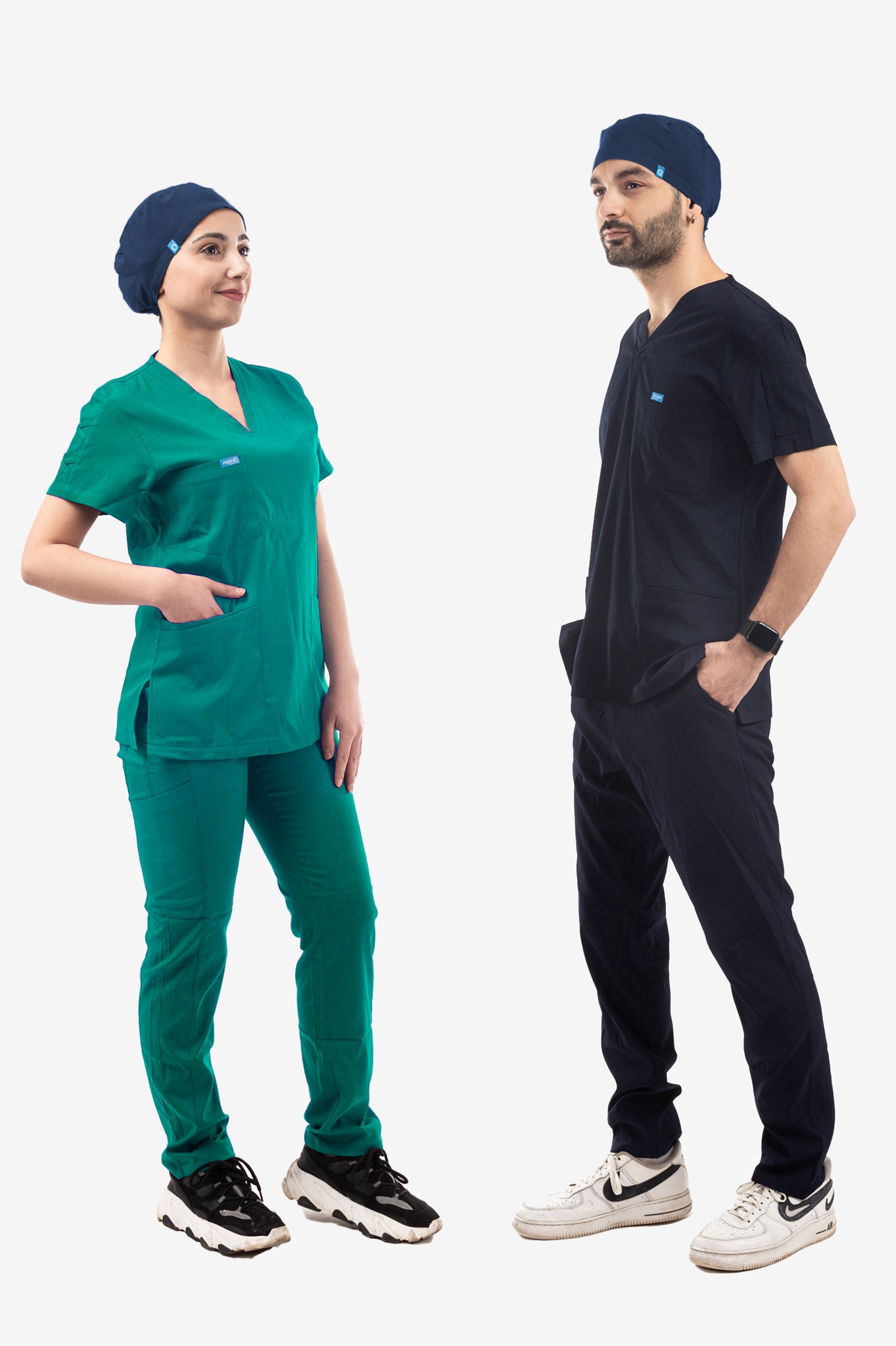 Petrol Lacivert Likralı Cerrahi Bone - OksijenUniform