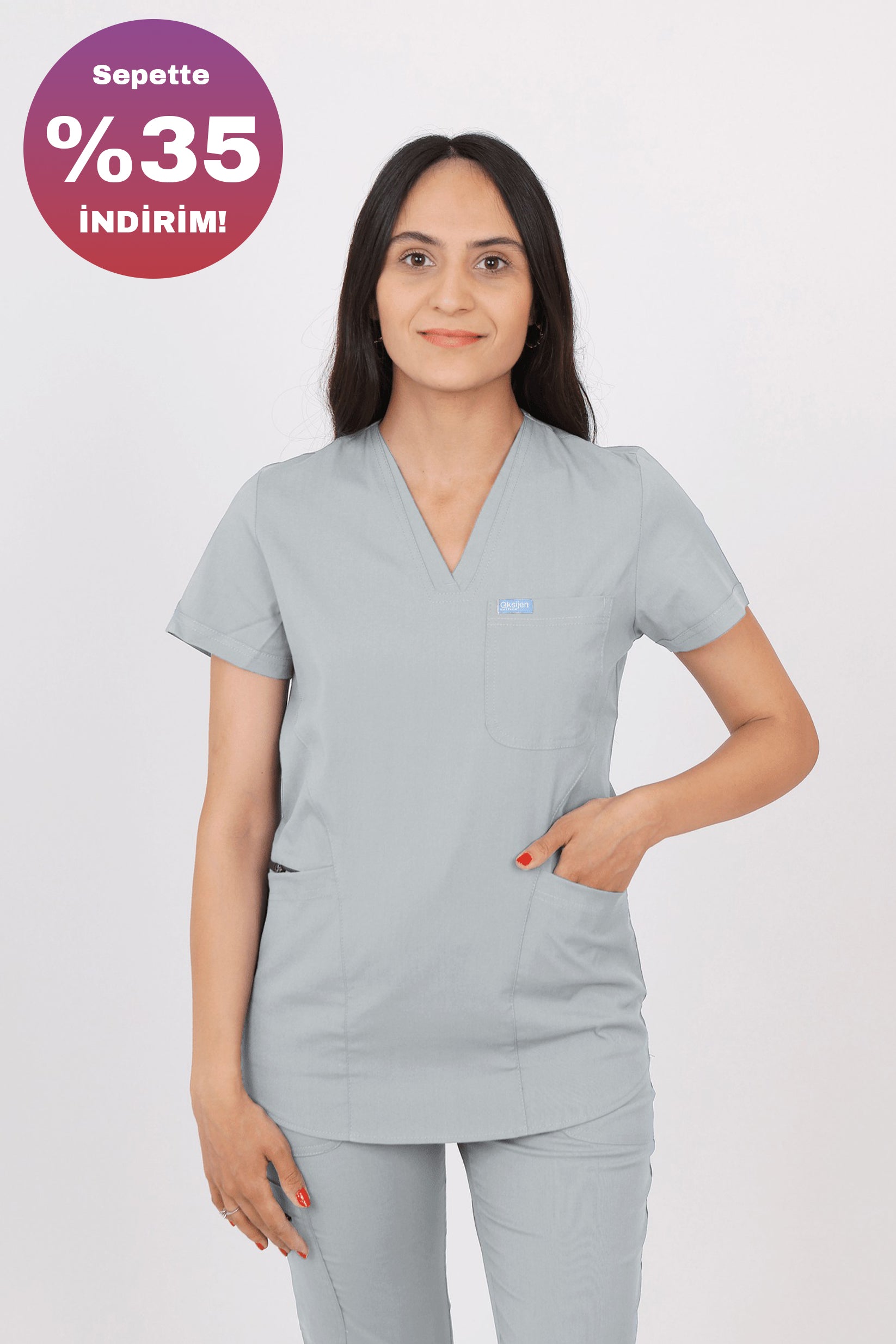 Safir - Gümüş Gri  (Tek Üst)