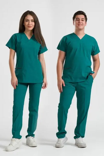 Klasik OksiFlex- Hastane Yeşili - (Unisex Takım) - OksijenUniform